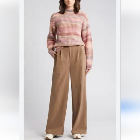 Nordstrom Signature Open Stitch Mock Neck Sweater Rustic Pink Multi Size L & XL - Picture 16 of 16